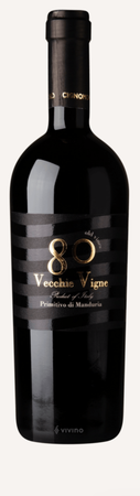 Cignomoro 80 Old Vines Vecchie Vigne Red Wine Primitivo Di Manduria Italy 2022 750