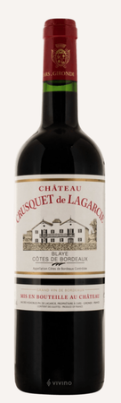 Château Crusquet  De Lagarcie Red Blend Blaye Côtes de Bordeaux Bordeaux 2019 750